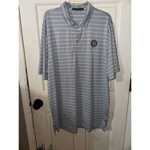 Southern Tide Polo Shirt Men’s XXL Gray Striped Alabama Crimson Tide Performance